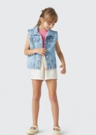 Short Básico Infantil Menina Botonê - Off-White