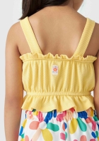 Regata Cropped Infantil Menina Com Babados