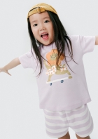 Conjunto Curto Infantil Menina Toddler Estampado