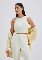 Regata Feminina Cropped Em Ribana