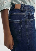 Calça Jeans Feminina Pantalona Cintura Alta Com elastano