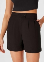 Shorts Feminino Cintura Alta Em Viscose