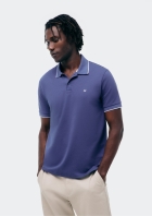 Camisa Polo Masculina Em Malha De Algodão Com Bordado