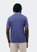 Camisa Polo Masculina Em Malha De Algodão Com Bordado