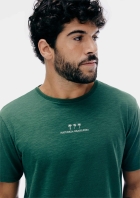 Camiseta Masculina Com Estampa Em Malha Flamê