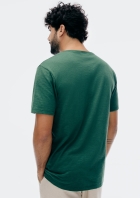 Camiseta Masculina Com Estampa Em Malha Flamê