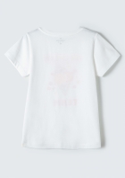 BLUSA INFANTIL MENINA MANGA COM ESTAMPA - OFF-WHITE