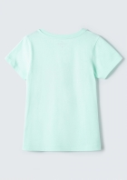 BLUSA INFANTIL MENINA MANGA COM ESTAMPA-Verde