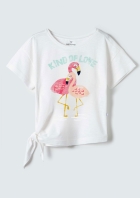 Blusa Infantil Menina Estampada Com Amarração