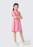 Vestido Curto Infantil Rodado Floral