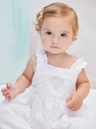 Vestido De Laise Bordado Branco Infantil