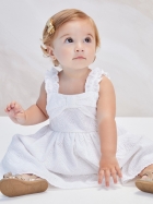 Vestido De Laise Bordado Branco Infantil