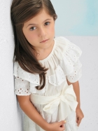 Vestido Laise Branco Infantil Anime