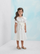 Vestido Laise Branco Infantil Anime