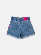 Short Jeans Minnie Em Strass- Jeans