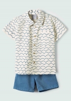 Conjunto Infantil Menino Toddler Em Sarja