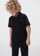 Camisa Polo Básica Infantil Menino Manga Curta Em Piquet