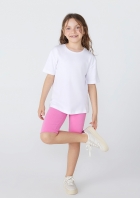 Blusa Básica Infantil Menina Manga Curta