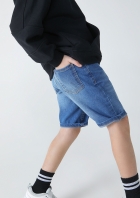 Bermuda Jeans Infantil Menino Com Elastano