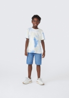 Bermuda Jeans Infantil Menino Com Elastano