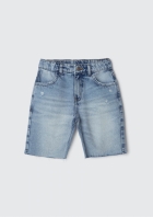 Bermuda Jeans Infantil Menino Reta