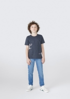 Calça Jeans Infantil Menino Slim Com Elastano