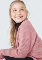 Cardigan Infantil Menina Em Tricô