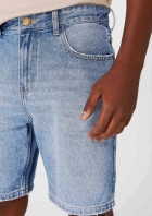 Bermuda Jeans Masculina Reta