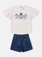 Conjunto Marinho com Bordado