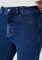 Calça Masculina Slim Em Jeans De Moletom