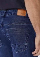 Calça Masculina Slim Em Jeans De Moletom