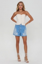 Cropped Natural Chic Off-White Gatabakana