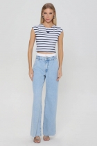 Calça Wide Leg Jeans Faschion Gatabakana