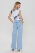 Calça Wide Leg Jeans Faschion Gatabakana