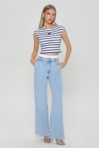 Calça Wide Leg Jeans Faschion Gatabakana