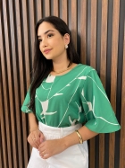 Blusa Ampla Estampada Gatabakana