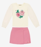 Conjunto Infantil Blusa Com Shorts Saia Trick Nick