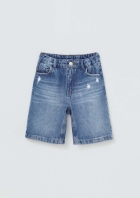 Bermuda Jeans Reta Infantil Menino