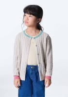 Cardigan Infantil Menina Tricô Ajustado