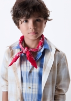 Camisa Infantil Menino Comfort Fio Tinto Xadrez