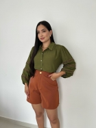 Camisa Renda Manga Longa Gatabakana