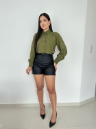 Camisa Linho Bordada Gatabakana