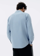 Camisa Masculina Regular em Jeans