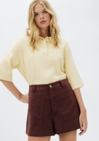 Shorts Feminino Cintura Média Em Viscolinho