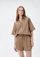 Shorts Feminino Evasê Cós Elástico