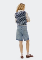 Bermuda Jeans Feminina Cintura Média