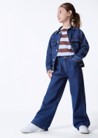 Calça Infantil Menina Wide Leg Com Bolsos
