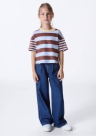 Calça Infantil Menina Wide Leg Com Bolsos