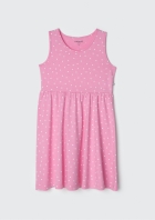 Vestido De Algodão Sem Manga
