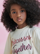 Vestido Princesas Disney Creme Anime